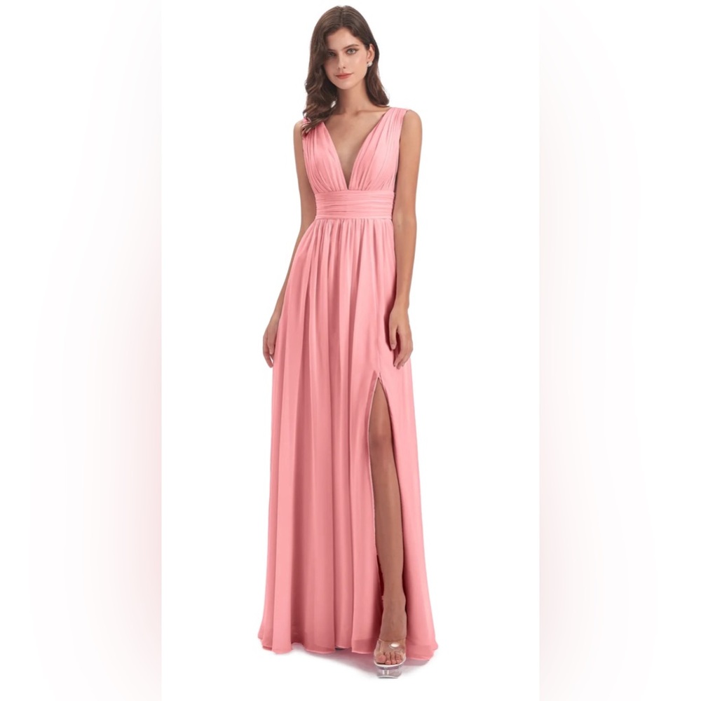 Women’s Floor Length V Neck Split Chiffon Size XXL